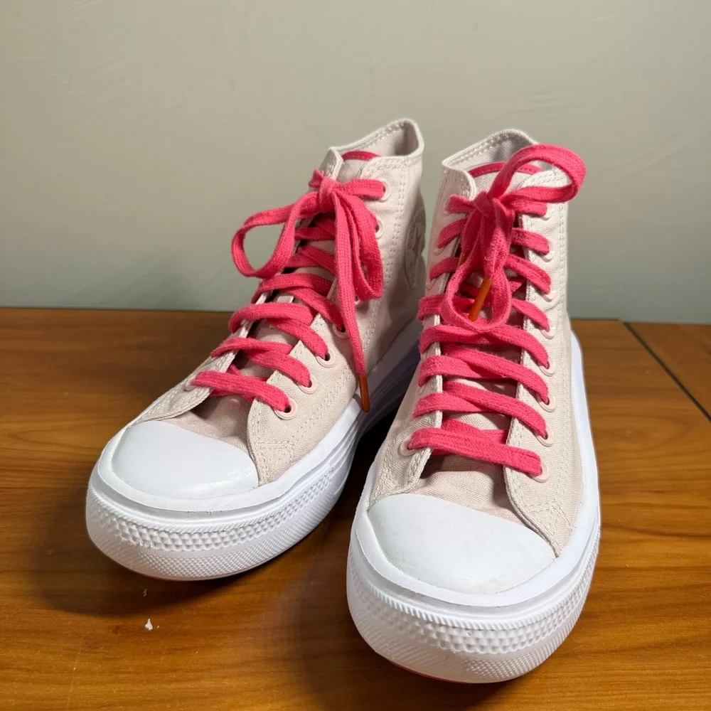 Converse Chuck Taylor All Star Move High 'Barely Rose' Light‎ Pink Sneaker High - Picture 3 of 8